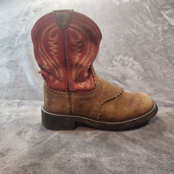 Ariat Shoes - Ariat Boots Womens 7 Brown Red Leather Fatbaby Cowgirl Western 10014079